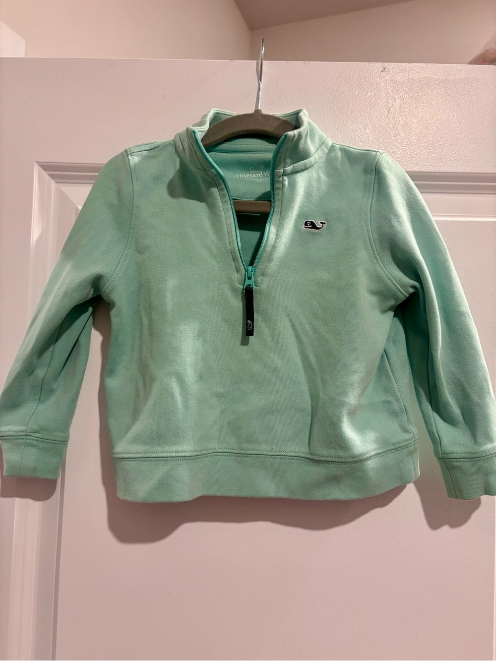 Vineyard Vines Toddler Boy Mint Green Quarter-Zip Pullover